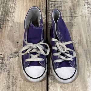 Kids Purple High-Top Sneakers